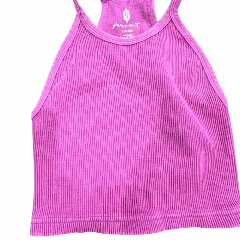 Free People Hot Pink Sleeveless Activewear Tennis Min Dress Gym Workout Top XS S